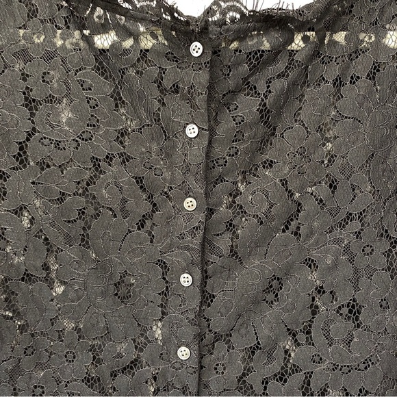 Joie Black Allover Lace Elvia C Top Sz S - Picture 6 of 10